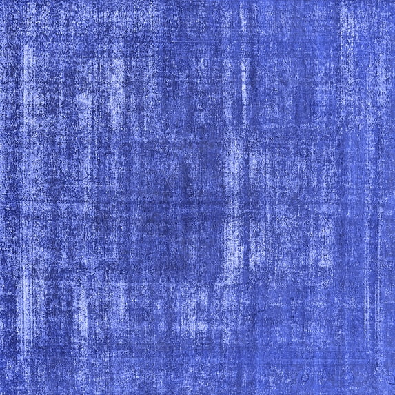 Ahgly Company Indoor Square Oriental Blue Industrial Area Rugs, 4' Square