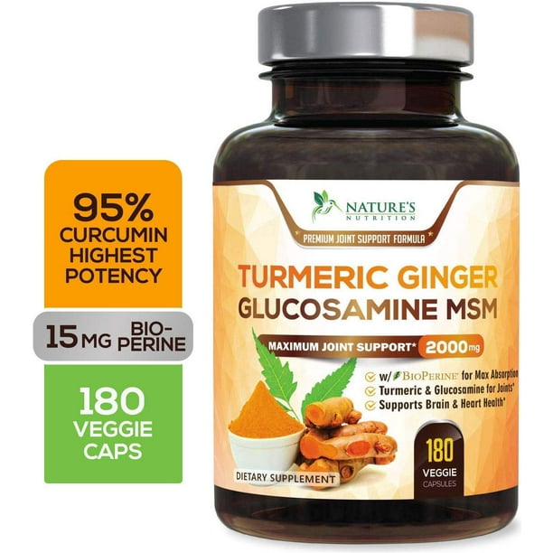 Turmeric Curcumin with Ginger Glucosamine & MSM, AntiInflammatory