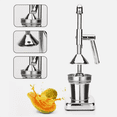 thumbnail image 4 of Manual Citrus Juicer - Hand Press Lemon Orange Squeezer for Fresh Juice, Heavy Duty Stainless Steel Fruit Press with Non-Slip Base - Easy Clean Kitchen Juicer ., 4 of 10