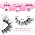 thumbnail image 4 of Fox Eye Lashes Wispy Eyelashes Natural Look Clear Band Lashes Fluffy Faux Mink Lashes Strip Natural False Lashes Pack by GVEFETIEE 8 Pairs, 4 of 14