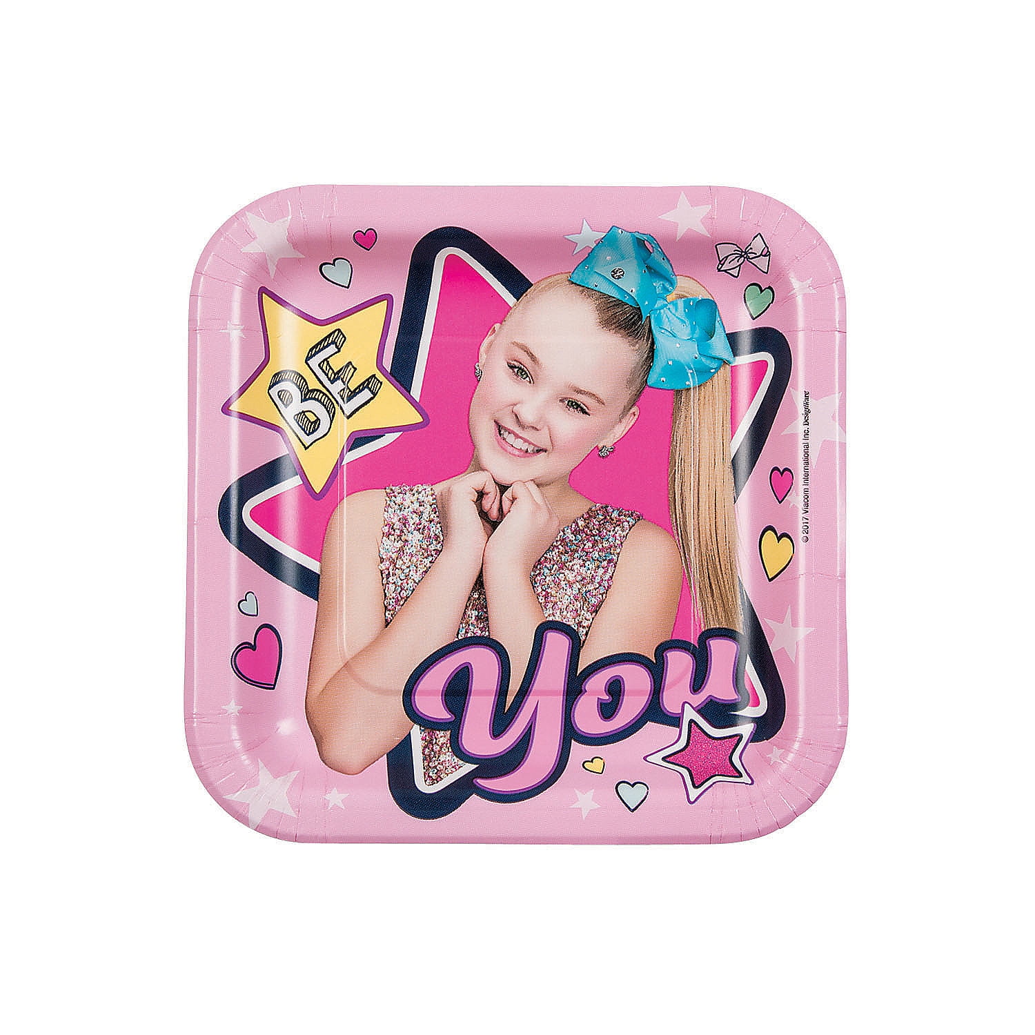 Jojo Siwa Sq Dessert Plates (8Pc) - Party Supplies - 8 Pieces - Walmart