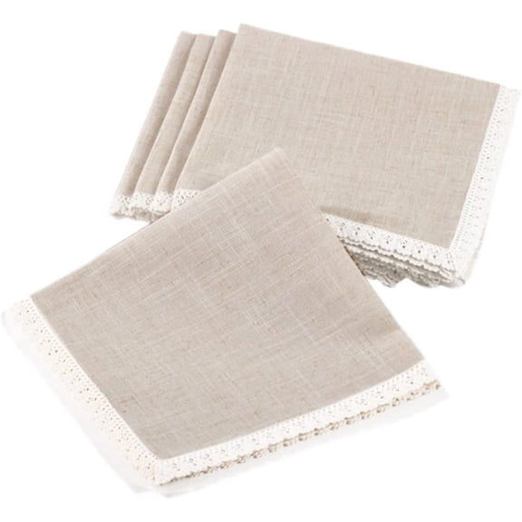 Fennco Styles Elegant 20-inch Cloth Napkins, Set of 4 (Natural)