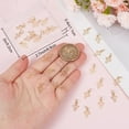 thumbnail image 3 of 1 Box Cross Pendant Charms 18K Gold Plated Brass Tiny Cross Dangle Charms with Hole for DIY Necklace Bracelet Jewelry Making, 3 of 9