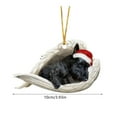 thumbnail image 2 of GiLiling 2024 New Sleeping Angel Dog Christmas Funs Pendant Cartoon Xmas Tree Pendant Decorations Pendant Christma Halloween Home Decoration Pendant Gift ﻿, 2 of 3