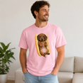 thumbnail image 2 of Funny Dachshund Hot Dog T-Shirt, Wiener Dog Graphic Cotton Blend Tee, 2 of 9