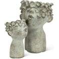 thumbnail image 4 of Abbott Collection 27-BACI-188-SM Sm Kissing Face Planter-7.5" H, Grey, 4 of 4