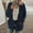 Blue, variant on Women's Fuzzy Popcorn Button Down Long Sleeve Cardigan,Chunky Open Front Fleece Jacket,Knit Oversized Sherpa Sweater,Cozy Warm Casual Fall Winter Coats Outerwear with Pockets Dark Gray L