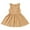 Khaki, variant on Utoimkio Toddler Girls Cotton Linen Dress Solid Color Ruffle Party Dress Summer Outfits Clothes Size 2-6Y