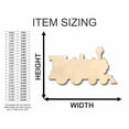 thumbnail image 2 of Unfinished Wood Train Shape - Craft - up to 24" DIY 46" / 3/4", 2 of 3