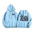 thumbnail image 2 of Christian Hoodies for Men 2025 Love Like Jesus Graphic Hoodie with Pockets Hooded Sweatshirt Pullover Tops, 2 of 7