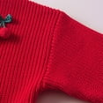 thumbnail image 5 of Gubotare Baby Girl Sweaters Infant Baby Girl Knit Sweater Solid Long Sleeve Pullover Tops Fall Winter Toddler Crewneck Sweatshirt 9 12 Months (Red,9-12 Months), 5 of 9