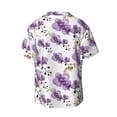 thumbnail image 2 of Xecao offers the Orchids Flowers for Men's Casual Short-sleeved Shirt, a button-up collared shirt with a pocket, perfect for beach vacations and yacht travel in the Large size., 2 of 7
