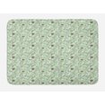 thumbnail image 1 of Woodsy Bath Mat, Autumn Twigs Acorns and Pine Cones Drawn by Hand, Plush Bathroom Decor Mat with Non Slip Backing, 29.5" X 17.5", Almond Green Multicolor, by Ambesonne, 1 of 2