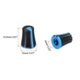 thumbnail image 2 of Uxcell Potentiometer Control Knob ABS Guitar Knob for Bass D Type 270 Degrees Black Blue 10PCS, 2 of 6