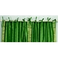 thumbnail image 2 of Forest Green  Tie Top  Sheer Sari Curtain Drape Panel   - 80W x 120L - Piece, 2 of 2
