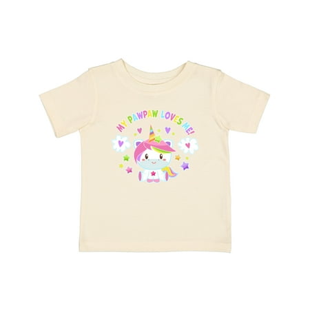 

Inktastic My Pawpaw Loves Me with Cute Rainbow Unicorn Gift Baby Boy or Baby Girl T-Shirt