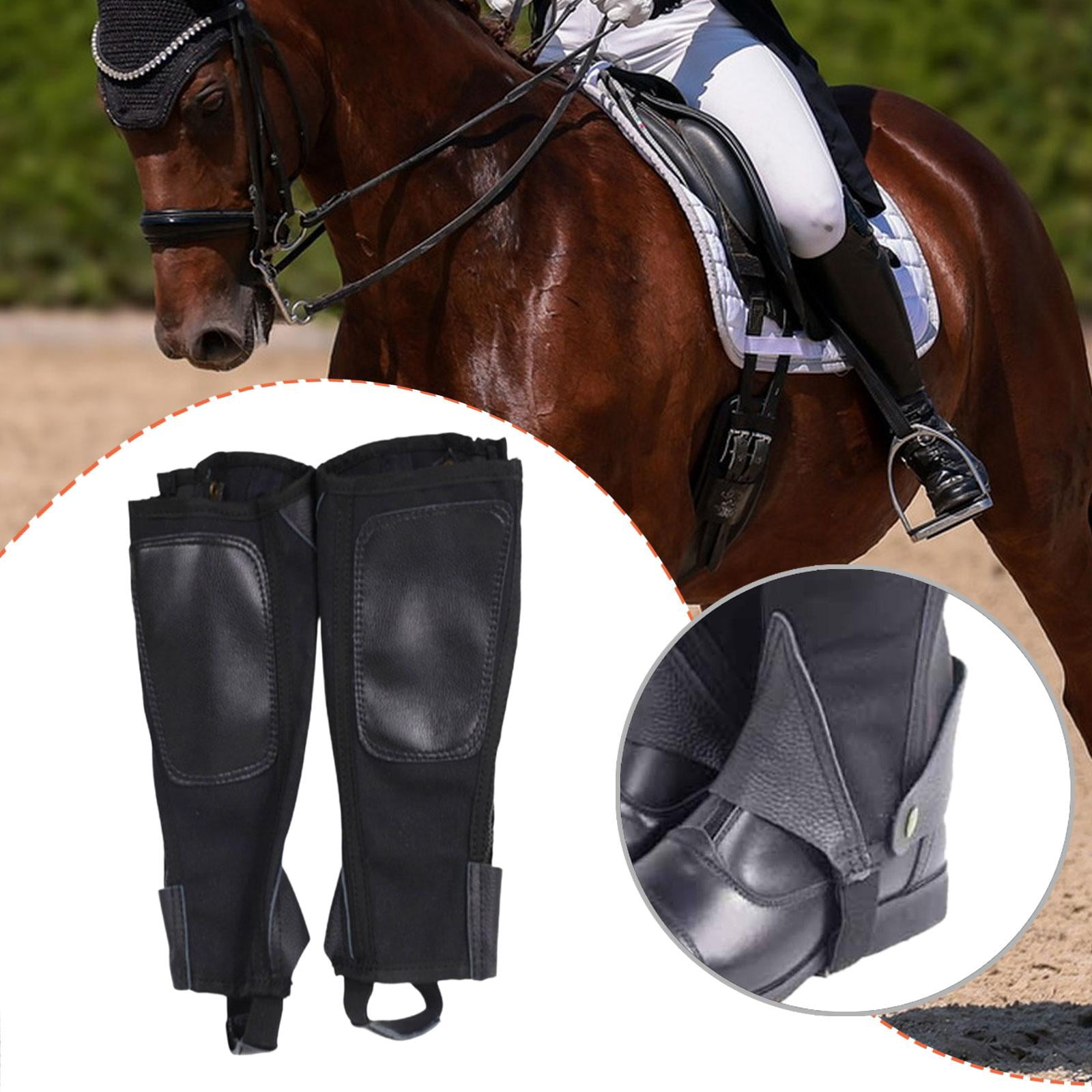 GARENDE 2x Horse Riding Half Chap Breathable Protection Sleeve Equestrian Boot Tops 2XL