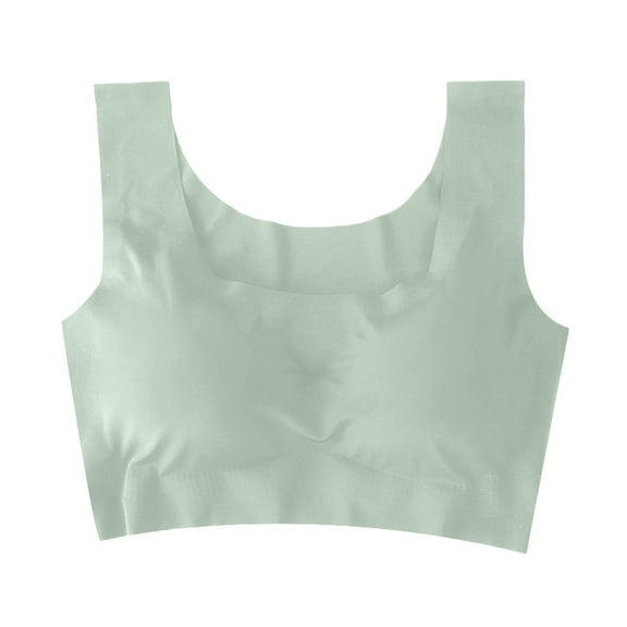 Lumtrix Wireless Bra Womens V Neck Seamless Full Coverage Push Up Bralettes Comfortable Everyday Bras Green 40