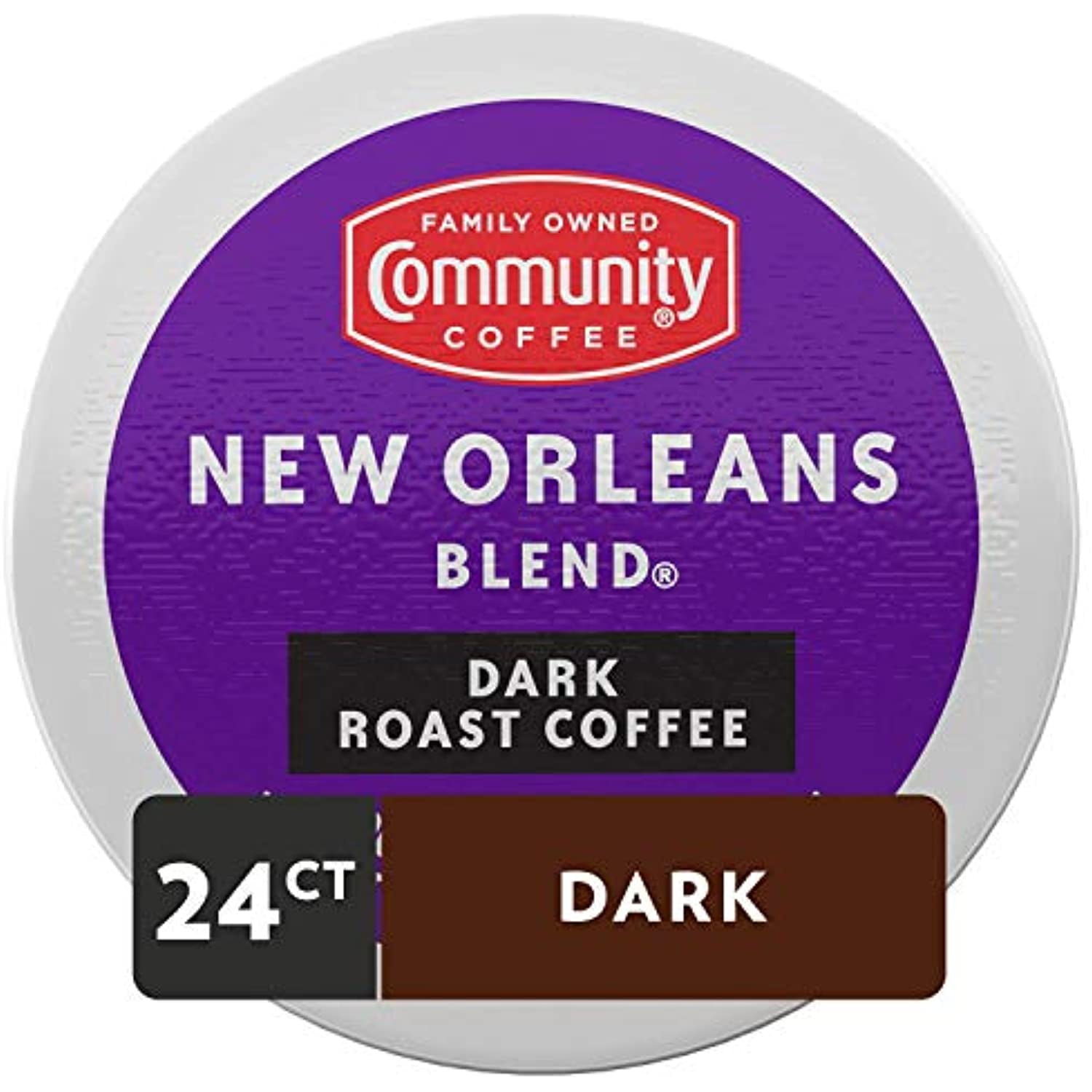 Community Coffee New Orleans Blend 24 Count Coffee Pods, Special Dark Roast, Compatible With Keurig 2.0 K-Cup Brewers, 24 Count (Pack Of 1) (close to expiring 4/21/2024)