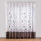 thumbnail image 1 of CHAO Cortinas transparentes con ojales y bordado floral para dormitorio, cocina y sala de estar (1 panel (ancho 140 cm x alto 260 cm), marrón, 1 of 5
