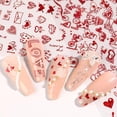 thumbnail image 4 of Pegatinas para decoración de uñas BSBTBZ para el Día de San Valentín, diseño de corazón rojo, 4 unid, 4 of 8