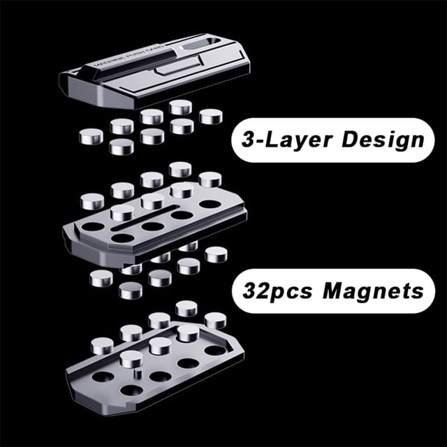 3 capas Push Card Juguete sensorial Metal magnético Fidget Slider Ansiedad Alivio del estrés