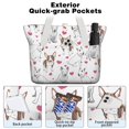 thumbnail image 2 of Tote Bag for Women - Bull Terriers and Hearts Shoulder Bag - Large Utility Work Duffle Bag with Zipper Handbag for Travel, Work, Sprots, 2 of 5