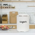 thumbnail image 2 of AuldHome Design Enamelware White Sugar Canister; Rustic Distressed Style Staples Storage for Kitchen, 2 of 9