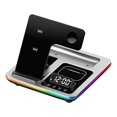 thumbnail image 3 of 2Pcs Wireless Charger under $5! Yrmaups 3-in-1 Wireless Charger, Foldable LED Alarm Clock with RGB Light, 15W Fast Charging for Phone, Watch, Earphones, Bedside Stand, Digital Display, 3 of 9