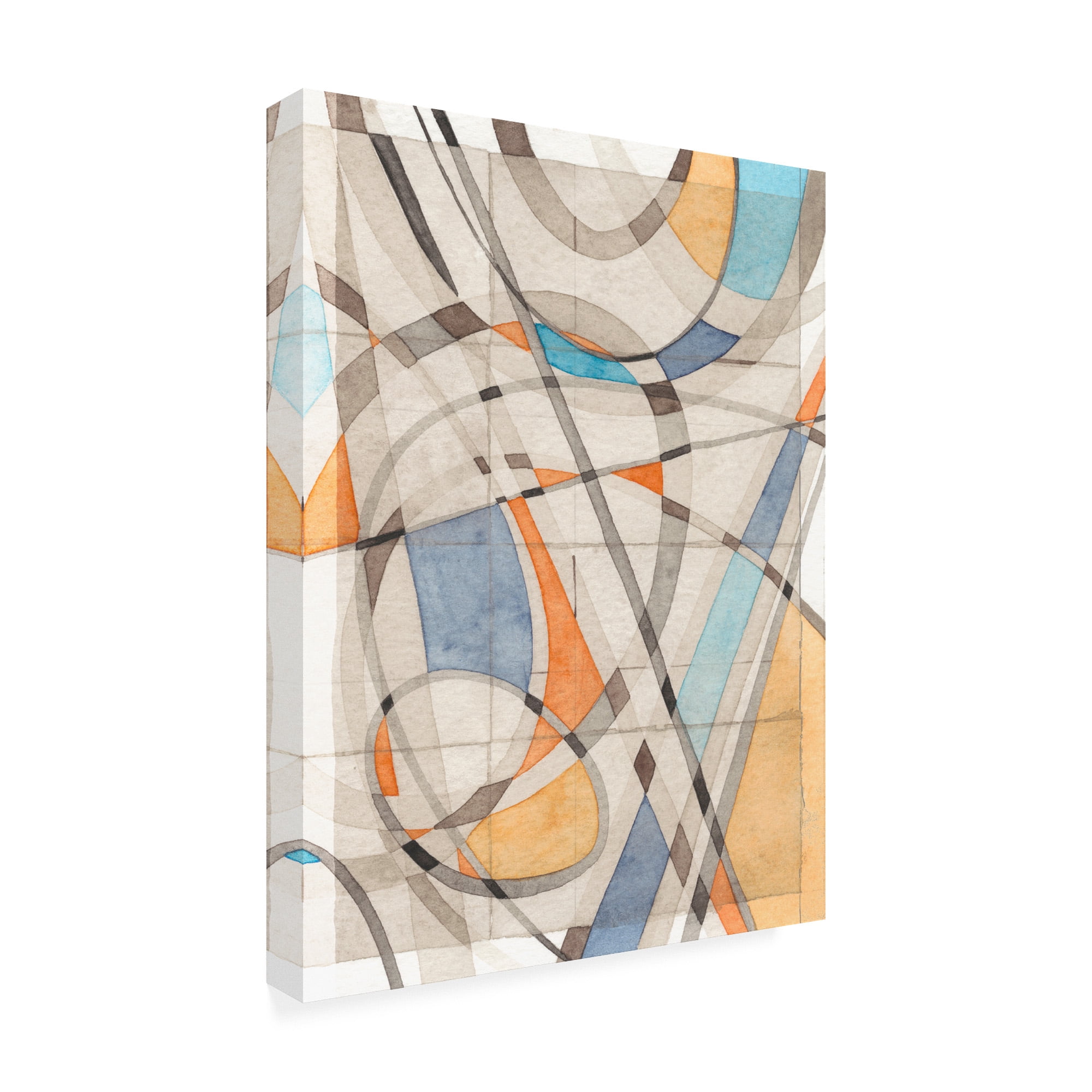 Trademark Fine Art 'Ovals And Lines Ii' Canvas Art by Nikki Galapon