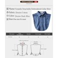 thumbnail image 5 of CAILDANL Denim Detachable Collar Shirt,Half Blouse False Collar for Lady Girls, 5 of 7
