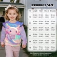 thumbnail image 7 of Uorisanigo Toddler Ruffle Sweatshirt Fall Winter Clothes Cute Kids Pullover Hoodie 1-2T Long Sleeve Rainbow Salamander Shirts for Kids Fall Fashion Pullover Tops, 7 of 7