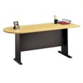 thumbnail image 1 of Peninsula Desk Savannah Beech Top, Slate Gray Base, 1 of 4