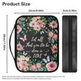 thumbnail image 5 of FKELYI Pink Floral Butterfly Print Bible Cover with Zipper Pocket Faux Leather Book Cover with Handle Large Capacity Bible Case Church Bible Bag for Prayer Outdoor Study, 5 of 6