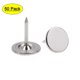 thumbnail image 1 of Uxcell 0.43''x0.51'' Clavos de Tapicería Tacos de Cabeza Plana Clavos para Muebles Pines Hierro Tono Plateado 50Pcs, 1 of 5