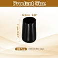 thumbnail image 2 of Uxcell 28Pcs Silicone End Caps, 12.5mm(1/2") ID Round Screw Thread Protectors Flexible Screw Bolt Covers Caps for Metal Tube Rod Bolt, Black, 2 of 7