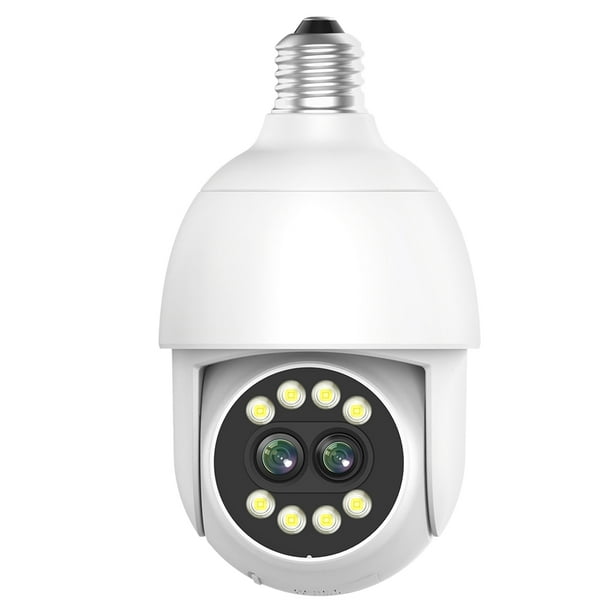 Cámara IP WIFI de Bombilla de Luz con Doble Lente de 4MP, Zoom de 8X y 2.4Ghz