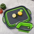 thumbnail image 1 of Drain Rack Kitchen Organizer for Countertop - Multifunctional Drying Rack with Foldable Board and System for Vegetables Fruits Dishes and Storage, 1 of 6