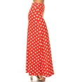 thumbnail image 2 of Women's Comfy Fold Over Loose Fit A-Line Lounge Wear Polka Dot Long Maxi Skirt, 2 of 4
