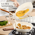 thumbnail image 3 of CAROTE 21-Piece Ceramic Cookware Set, Nonstick Pots and Pans with Steamer, Induction Compatible, White, 3 of 9
