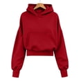 thumbnail image 3 of LckLvx Oversized Hoodie for Women Long Sleeve Drop Sholder Athletic Running Sweatshirt with Pockets, 3 of 5