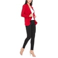 thumbnail image 6 of Moa Collection Women's Long Sleeve Open Front Blazer Solid Office Jacket (S-3XL), 6 of 6