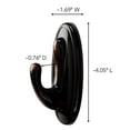 thumbnail image 3 of Command Curtain Rod Hooks, Bronze, 2 Wall Hooks, Damage-Free Hanging, 3 of 8
