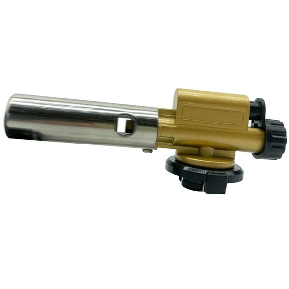 Bmisegm Torch Torch Kitchen Torch with Adjustable Flame Chef Blow Torch for Bbq Baking Creme Brulee ( Not Included) Camping Silver