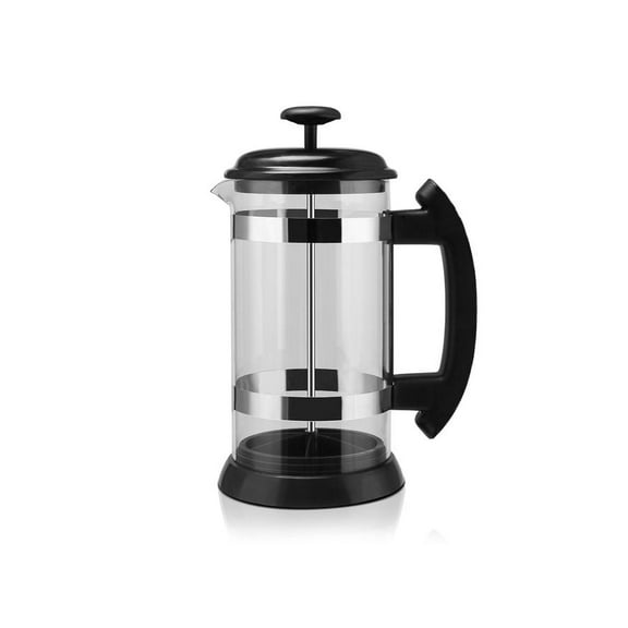 Coffee Press Coffee Brewer Filter Manual Barista Coffee Maker Kettle Glass Teapot Pots，1000ml Stainless Steel French Press Coffee Pot Cup Black