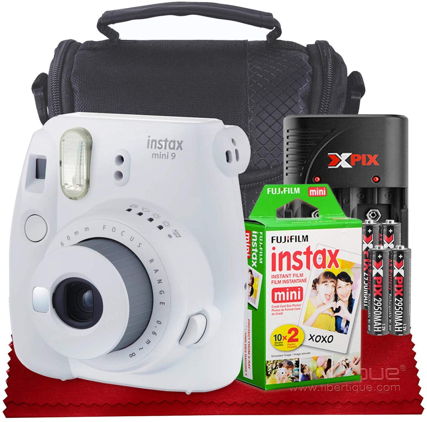 Fujifilm Instax Mini 9 Instant Camera, Smokey White with