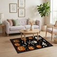 thumbnail image 3 of ODIKA 4'x6' Washable Area Rug Pet Friendly, Non-Shedding Halloween Ghost Skull Pumpkin Welcome Spooky Fiber Doormat Door for Bedroom, Reading Nook, 3 of 7