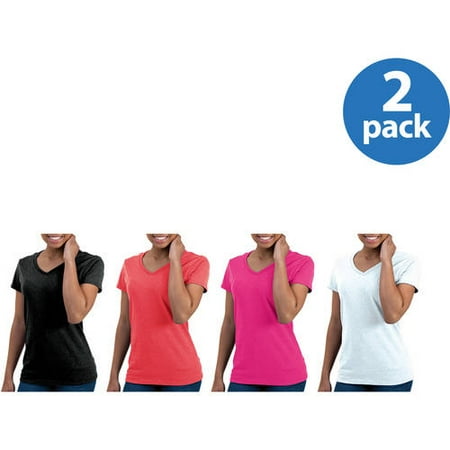 - Gildan Womens Classic Short Sleeve V-Neck T-Shirt 2pk