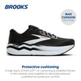 thumbnail image 2 of Brooks Men’s Ghost Max 2 Neutral Running & Walking Shoe - Black/White/Fiery Red - 15 Medium, 2 of 5