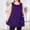Purple, variant on Scgaewj Women's Plus Size Round Neck Sleeveless Tunic Tank Top, Casual Loose Fit With Side Pockets Curved Hem Blouse, Summer Fashion Oversized Shirt